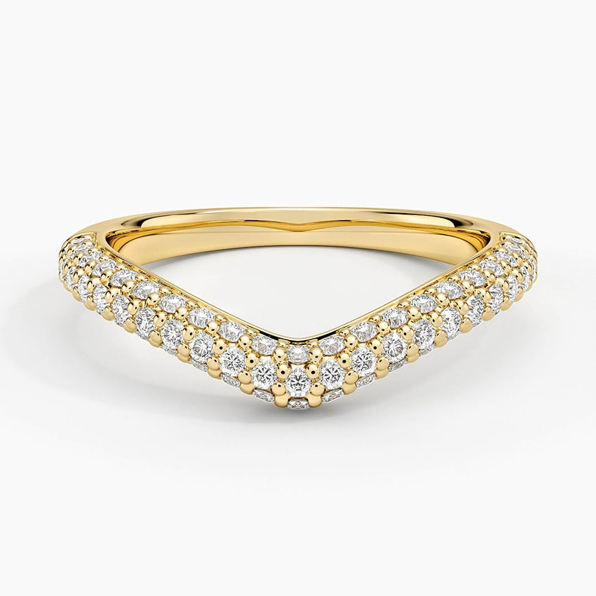 0.47CTW Lab Grown Diamond Curved Wedding Band