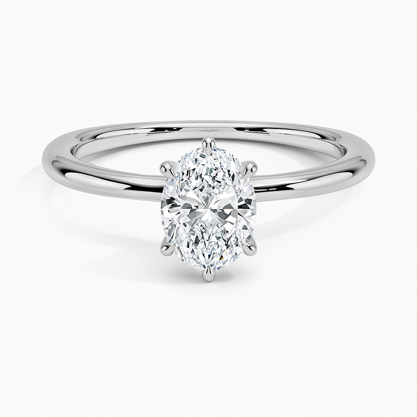 3/4Ct Oval Lab Grown Diamond Six-Prong Solitaire Ring