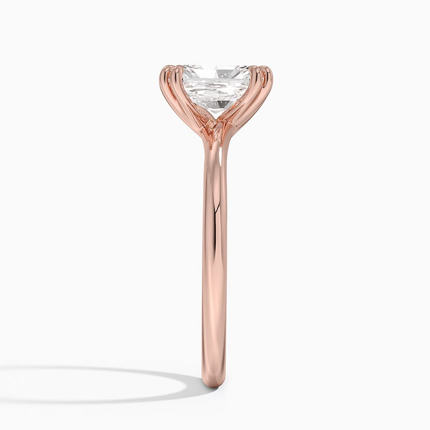 11/4Ct Radiant Lab Grown Diamond Double Claw Prong Solitaire Ring