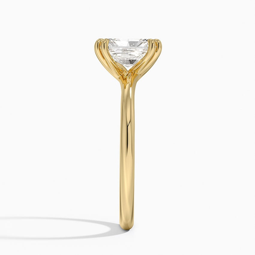 11/4Ct Radiant Lab Grown Diamond Double Claw Prong Solitaire Ring