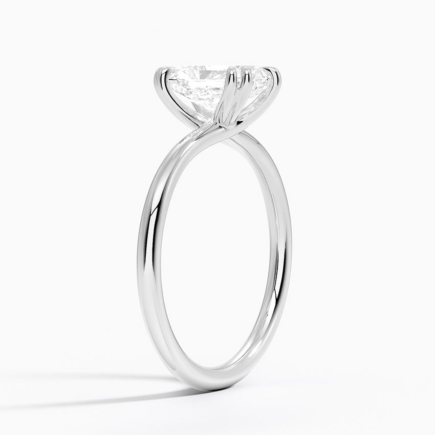 11/4Ct Radiant Lab Grown Diamond Double Claw Prong Solitaire Ring