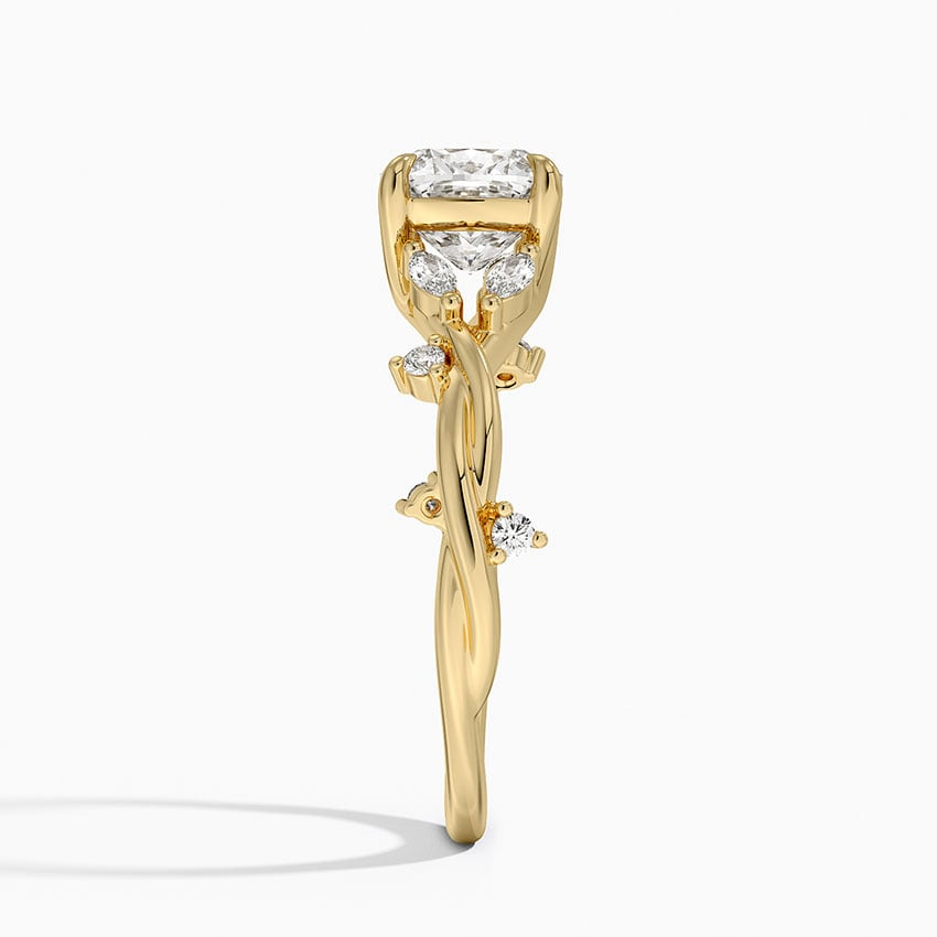 11/2Ct Cushion Lab Grown Diamond Twist Diamond Ring