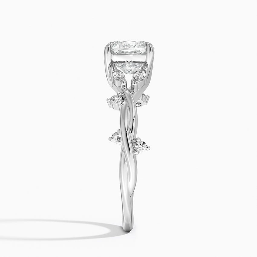 11/2Ct Cushion Lab Grown Diamond Twist Diamond Ring