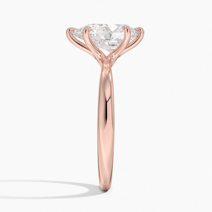 2Ct Pear lab Grown Diamond 2.7mm Six Prong Solitaire Ring