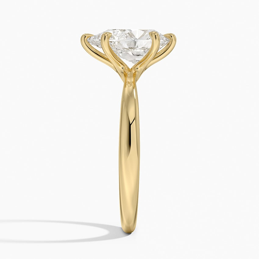 2Ct Pear lab Grown Diamond 2.7mm Six Prong Solitaire Ring