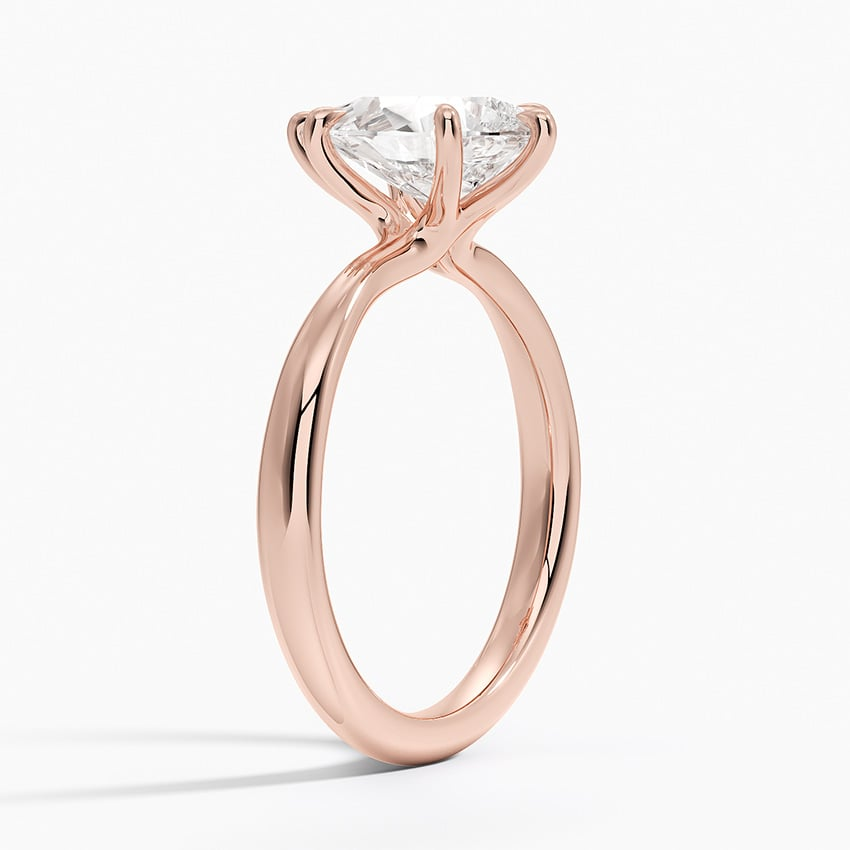 2Ct Pear lab Grown Diamond 2.7mm Six Prong Solitaire Ring