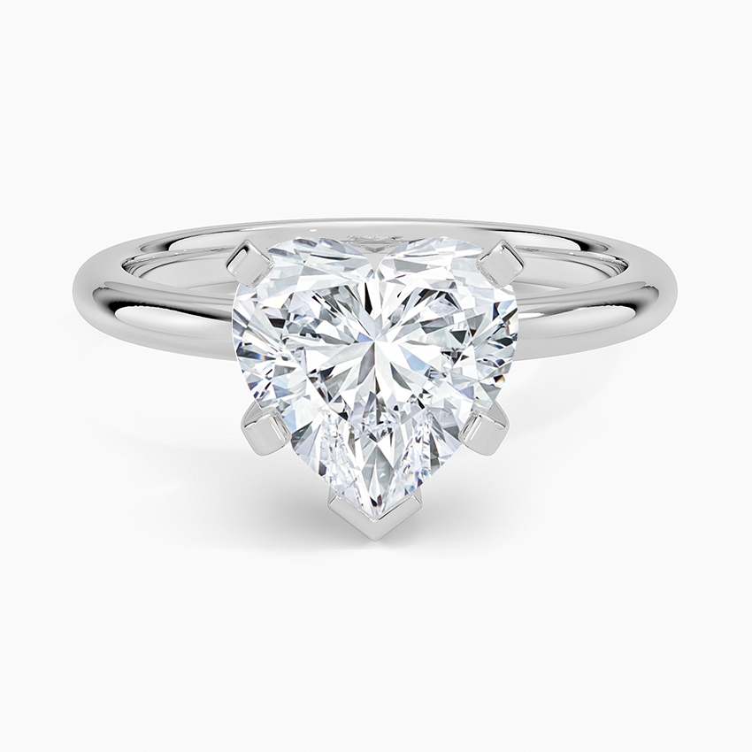 21/2 Heart Lab Grown Diamond 2mm Six-Prong Solitaire Ring