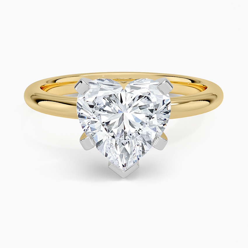 21/2 Heart Lab Grown Diamond 2mm Six-Prong Solitaire Ring