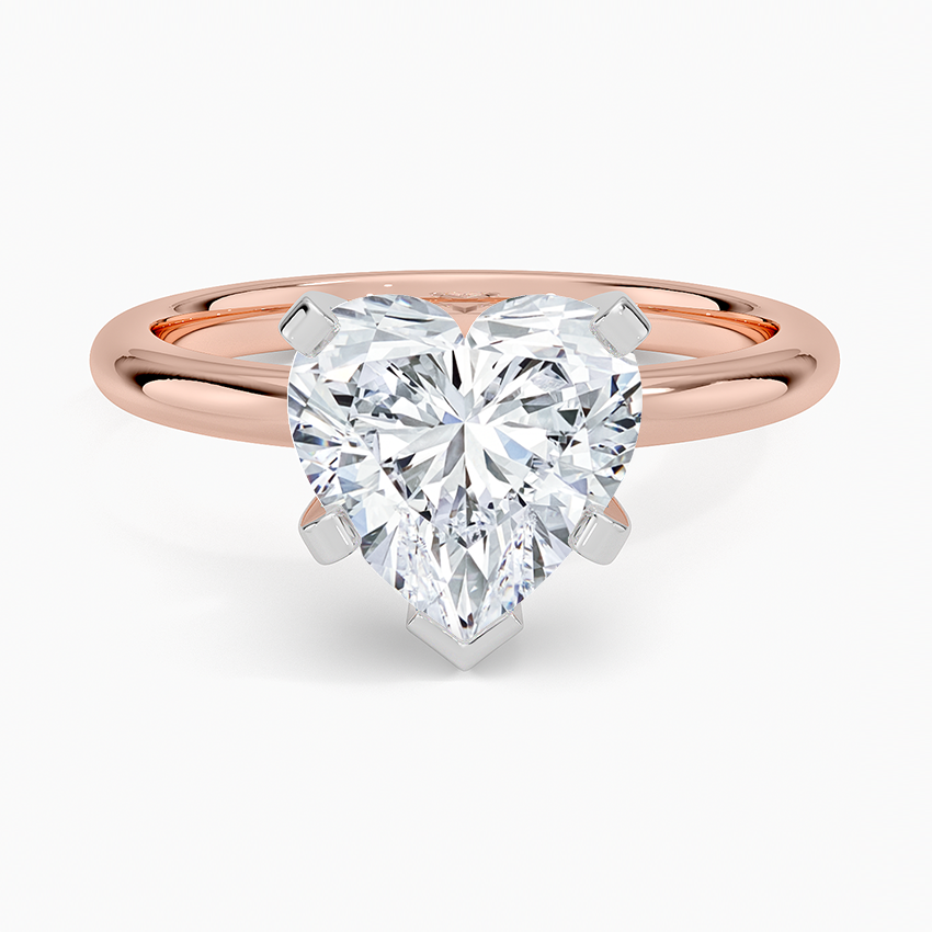 21/2 Heart Lab Grown Diamond 2mm Six-Prong Solitaire Ring
