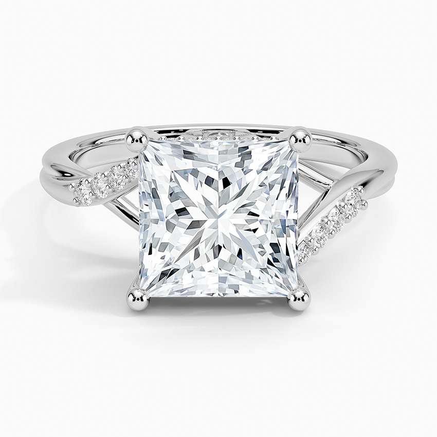 3Ct Princess Lab Grown Diamond Hidden Halo Diamond Ring