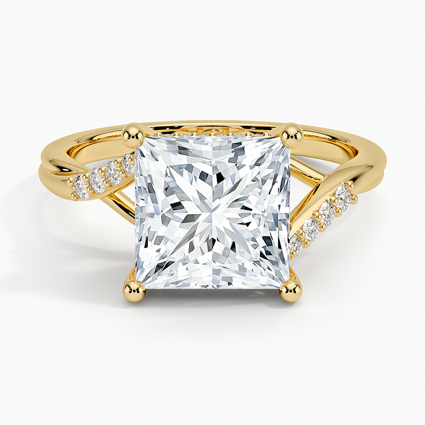 3Ct Princess Lab Grown Diamond Hidden Halo Diamond Ring