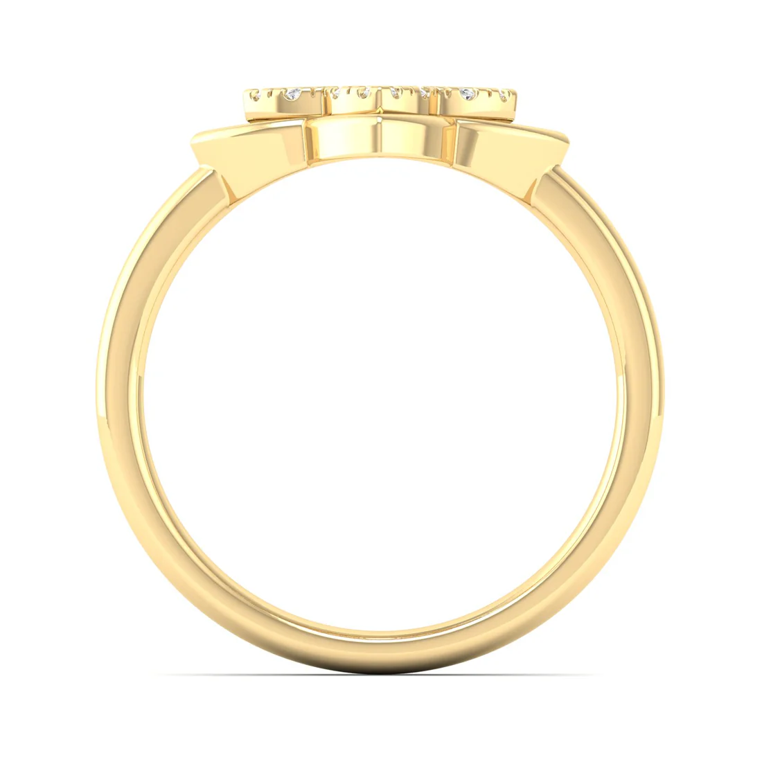 0.12Ctw Floral Design Lab Grown Diamond fashion Ring