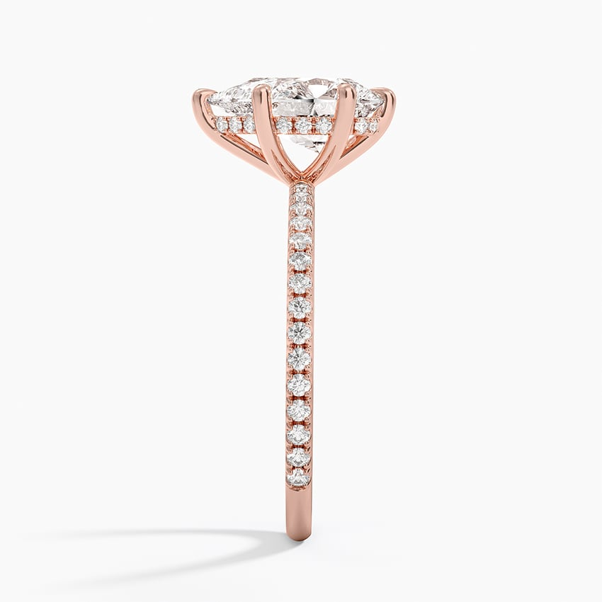 1 1/2CT Pear Lab-Grown Diamond Perfect Fit Three-Quarter Diamond Ring
