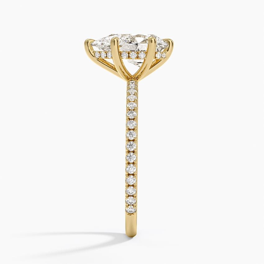 1 1/2CT Pear Lab-Grown Diamond Perfect Fit Three-Quarter Diamond Ring