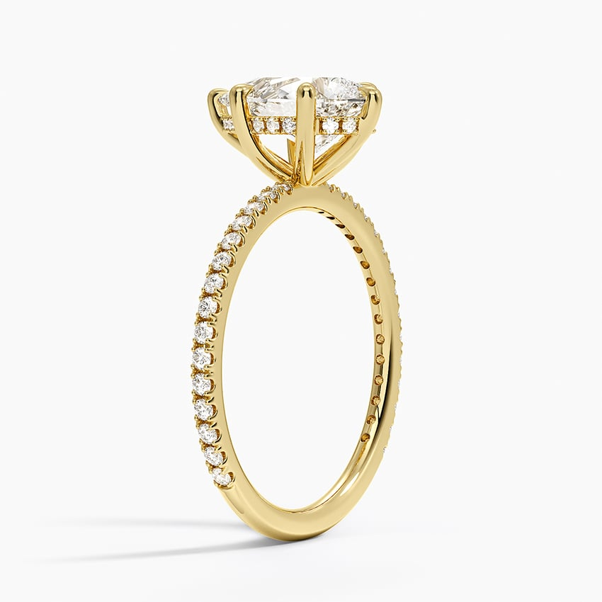 1 1/2CT Pear Lab-Grown Diamond Perfect Fit Three-Quarter Diamond Ring