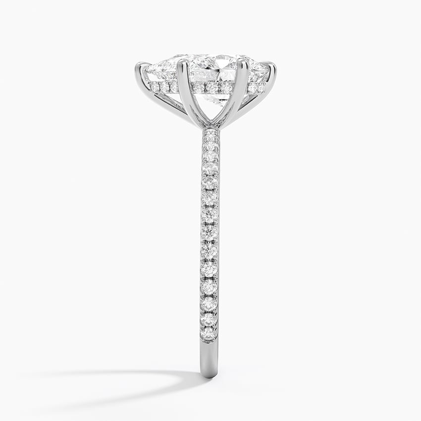 1 1/2CT Pear Lab-Grown Diamond Perfect Fit Three-Quarter Diamond Ring