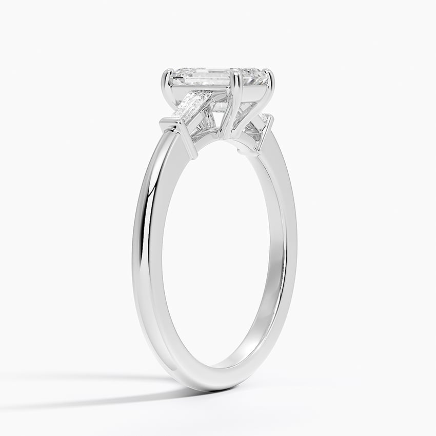 1 CT Tapered Baguette Gold Three Stone Diamond Ring