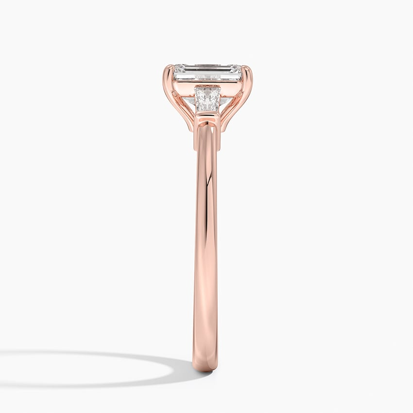 1 CT Tapered Baguette Gold Three Stone Diamond Ring