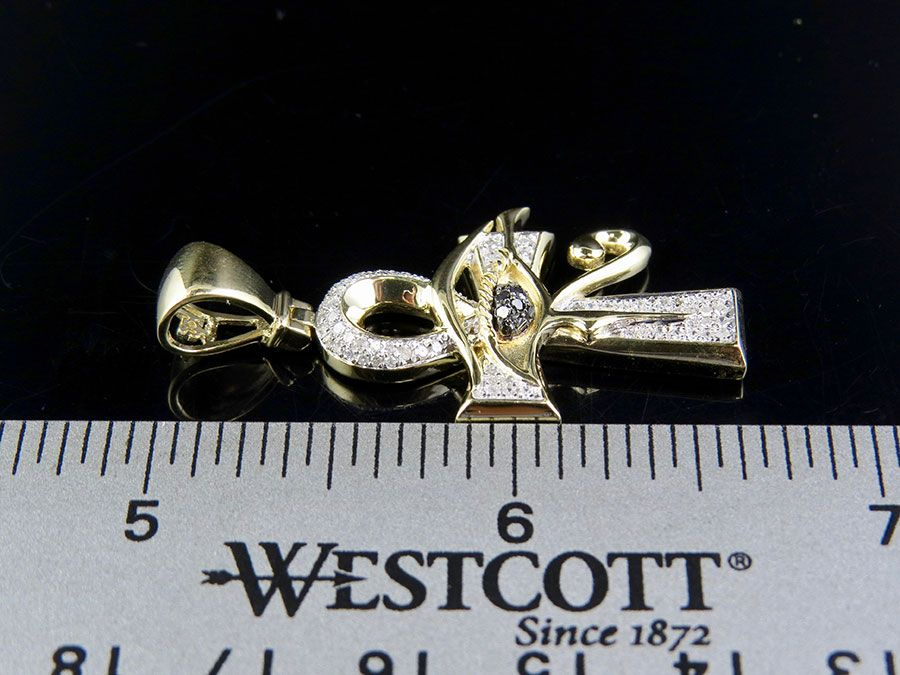 0.41 CTW Lab Grown Diamond Eye of Horus Ankh Cross Pendant