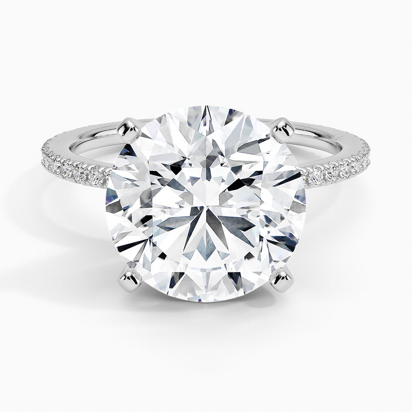 5Ct Round Lab Grown Diamond Three-Quarter Coverage Diamond Ring