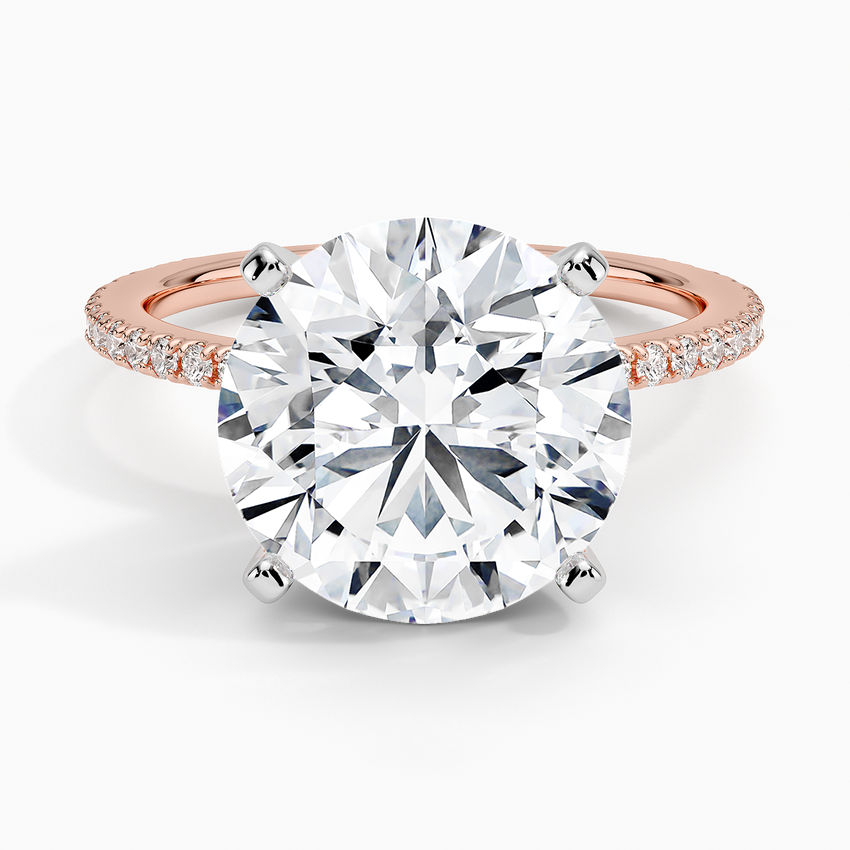 5Ct Round Lab Grown Diamond Three-Quarter Coverage Diamond Ring