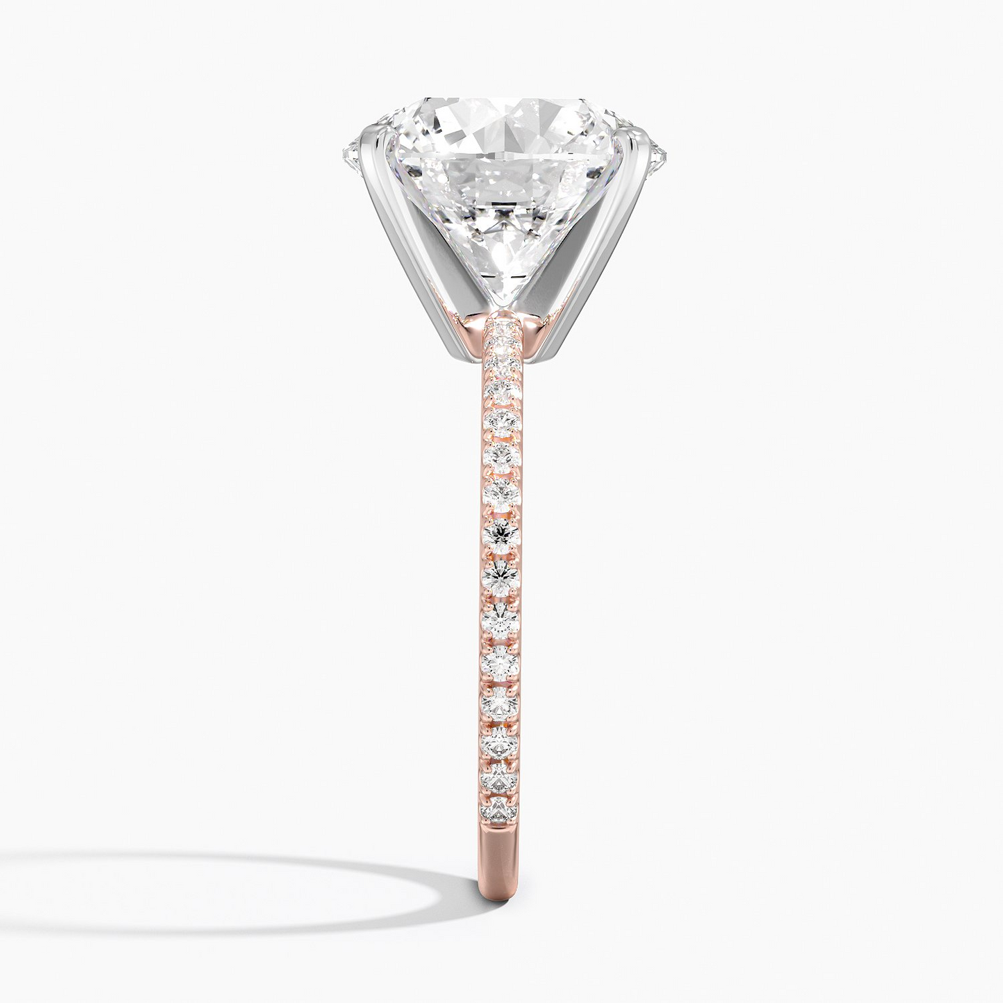 5Ct Round Lab Grown Diamond Three-Quarter Coverage Diamond Ring