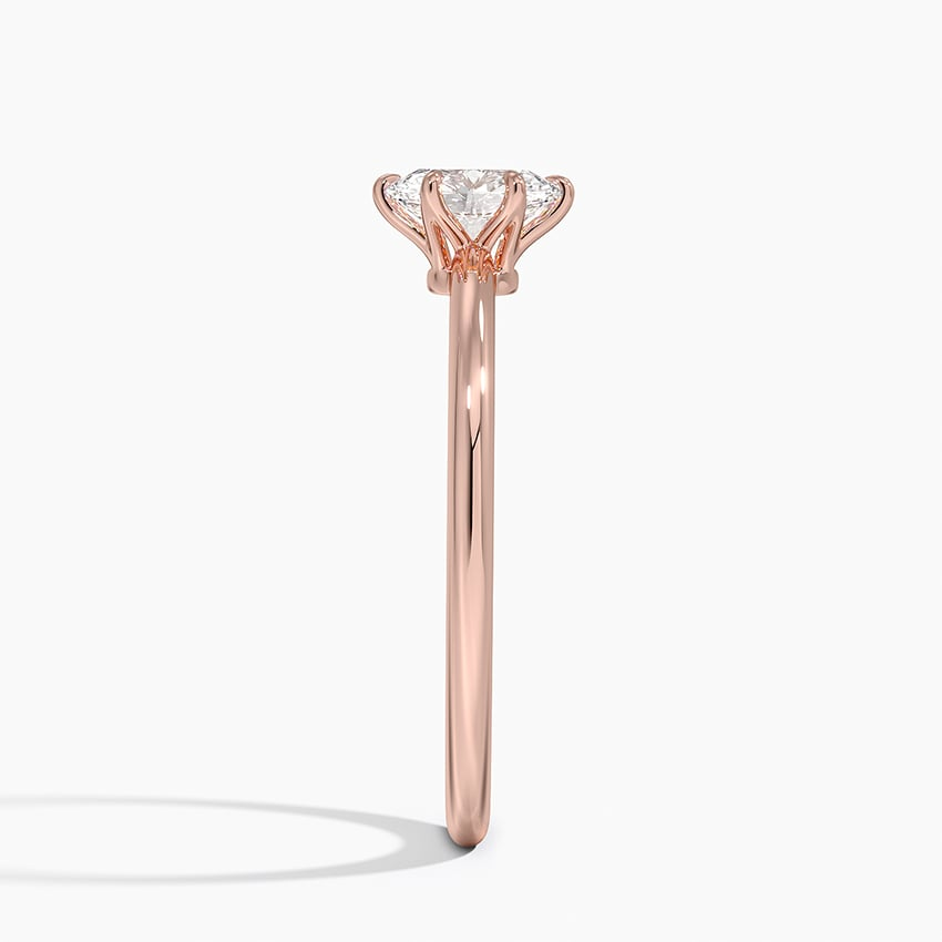 1/2Ct Oval Lab Grown Diamond 1.5mm Gold Solitaire Ring