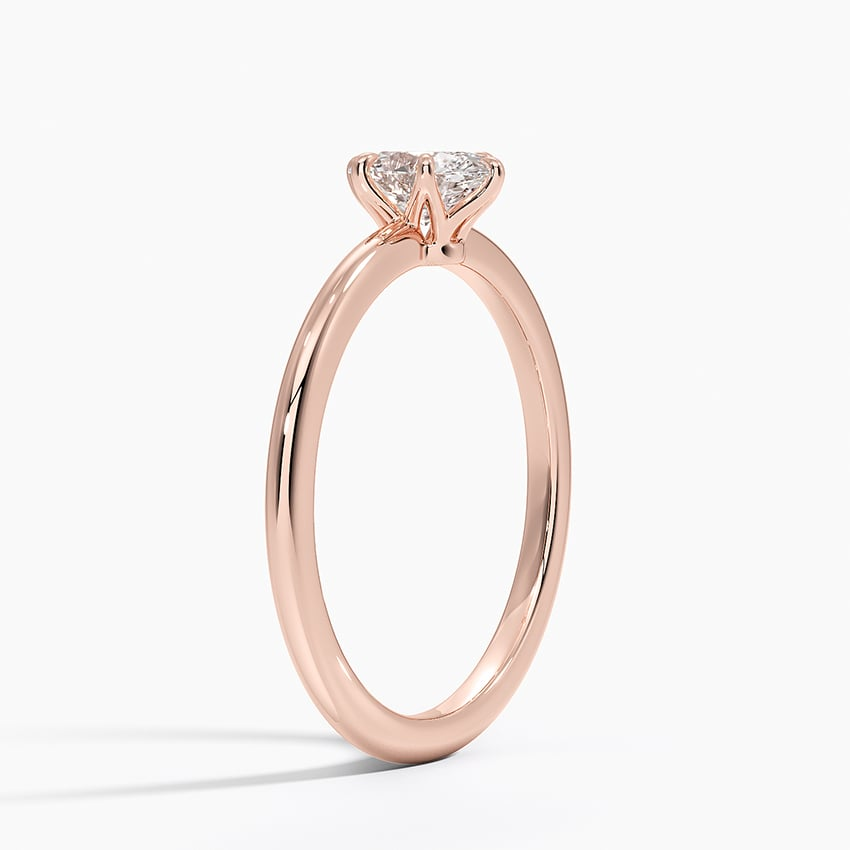 1/2Ct Oval Lab Grown Diamond 1.5mm Gold Solitaire Ring