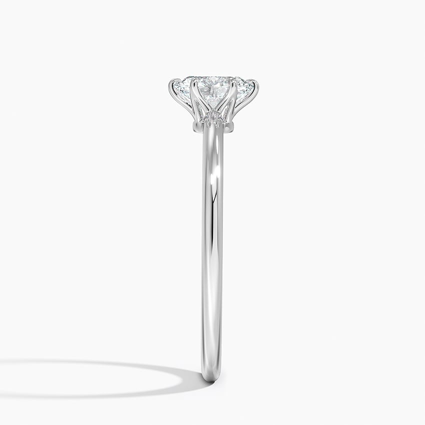 1/2Ct Oval Lab Grown Diamond 1.5mm Gold Solitaire Ring