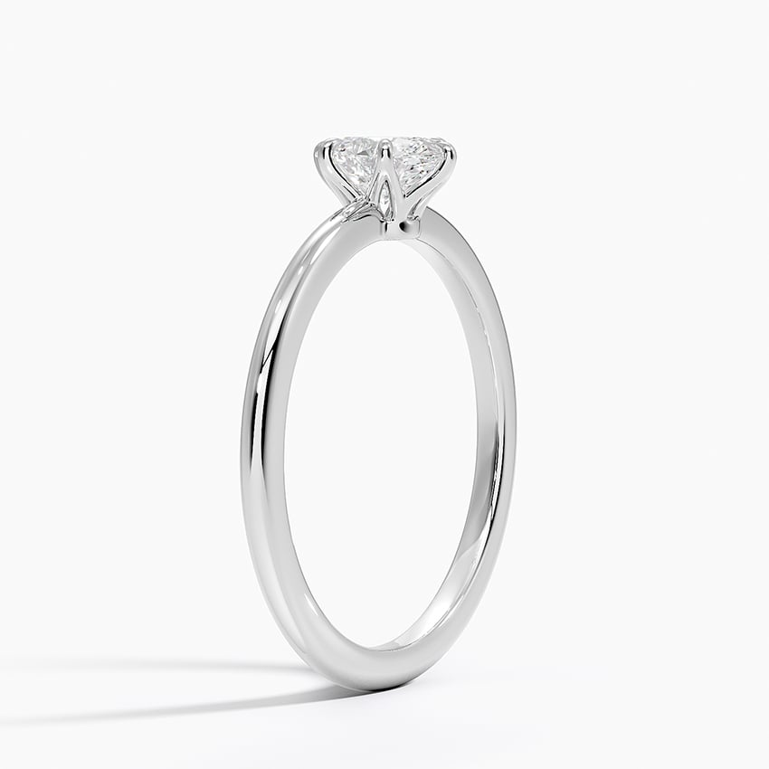 1/2Ct Oval Lab Grown Diamond 1.5mm Gold Solitaire Ring