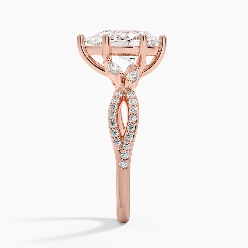 11/2Ct Pear Lab Grown Diamond Gold Engagement Ring