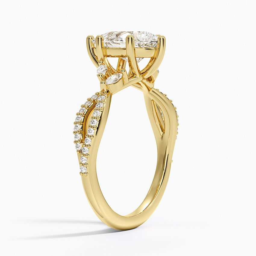 11/2Ct Pear Lab Grown Diamond Gold Engagement Ring