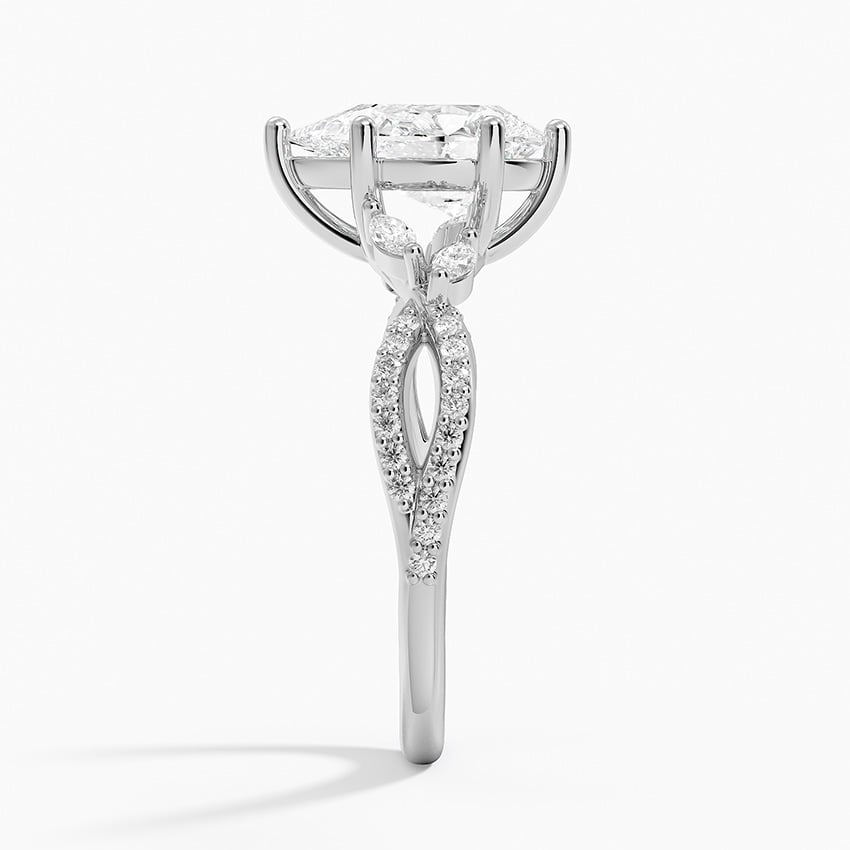 11/2Ct Pear Lab Grown Diamond Gold Engagement Ring