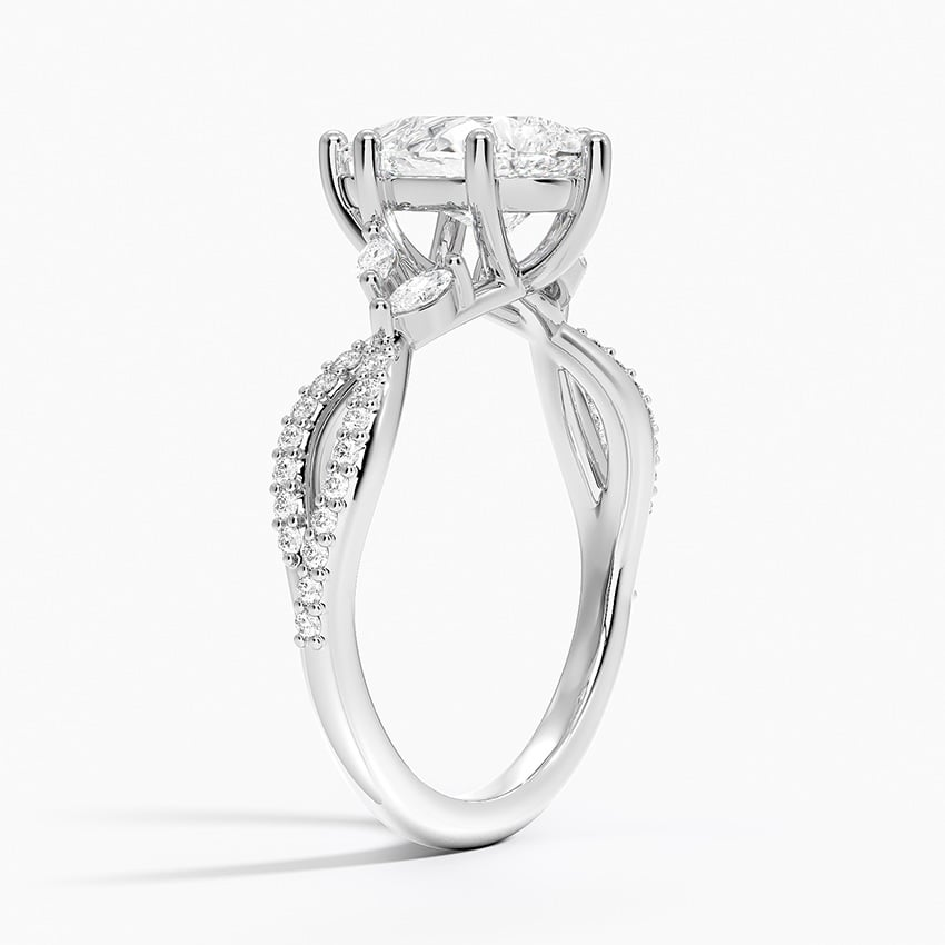 11/2Ct Pear Lab Grown Diamond Gold Engagement Ring