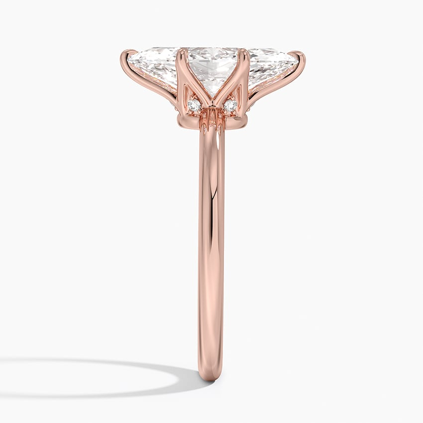 2Ct Marquise Lab Grown Diamond Gold Solitaire Ring