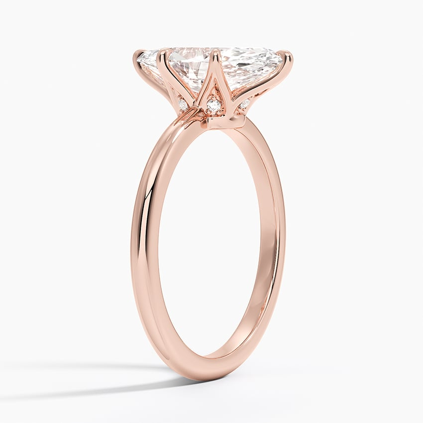 2Ct Marquise Lab Grown Diamond Gold Solitaire Ring