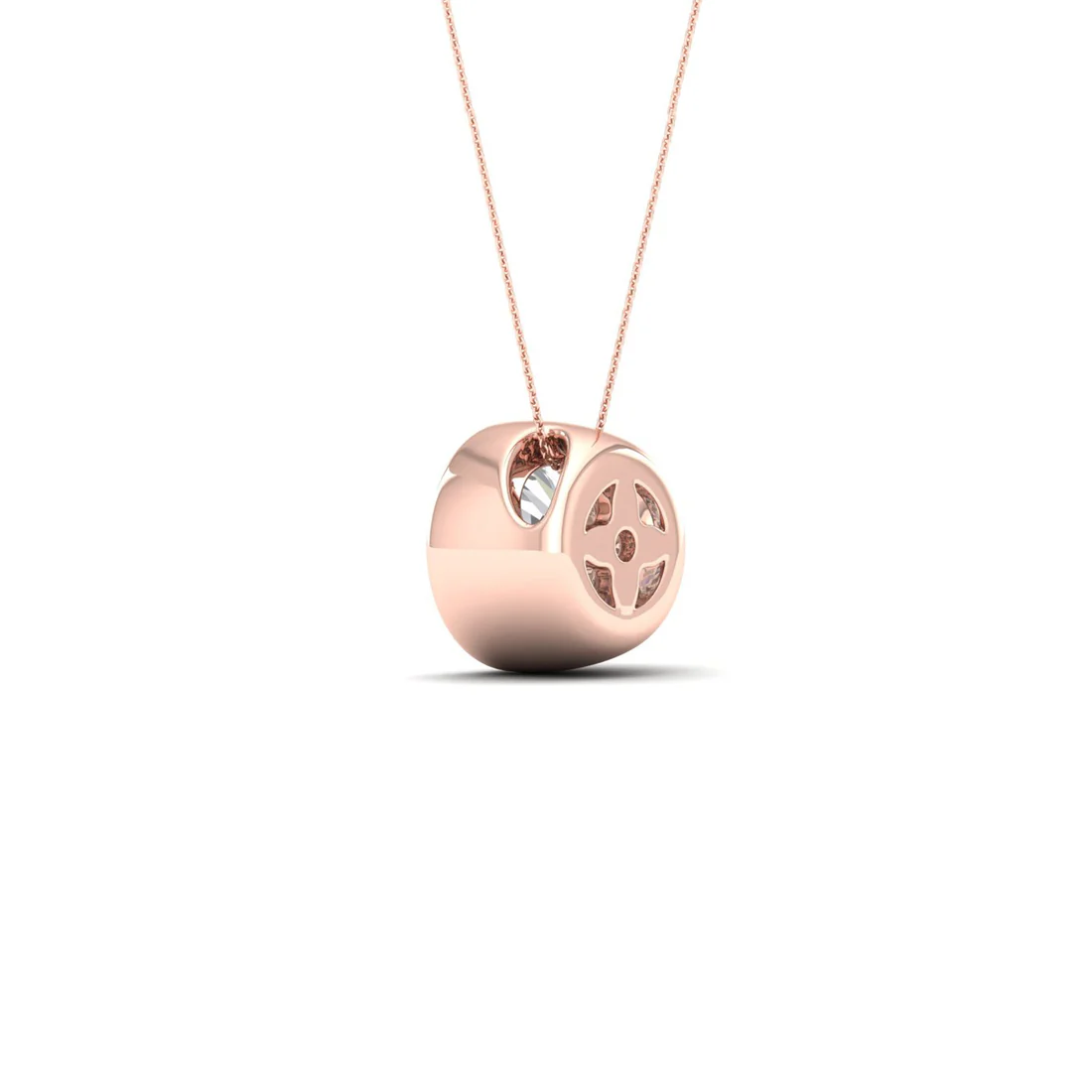 1 CTW Lab Grown Diamond Round Bezel Set Pendant