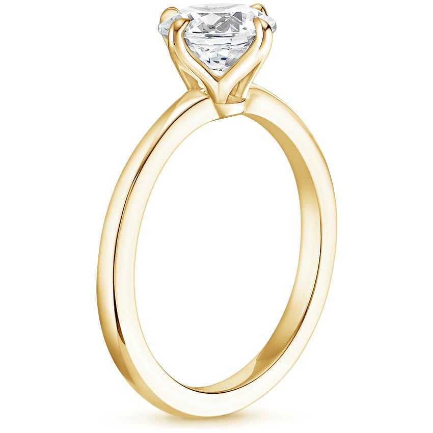 11/4Ct Asscher lab Grown Diamond Gold Solitaire Ring
