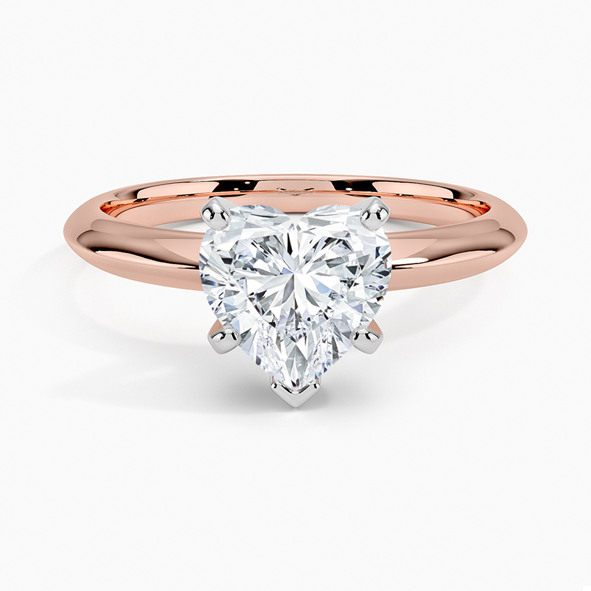 2Ct Heart Lab Grown Diamond Six-Prong Solitaire Ring