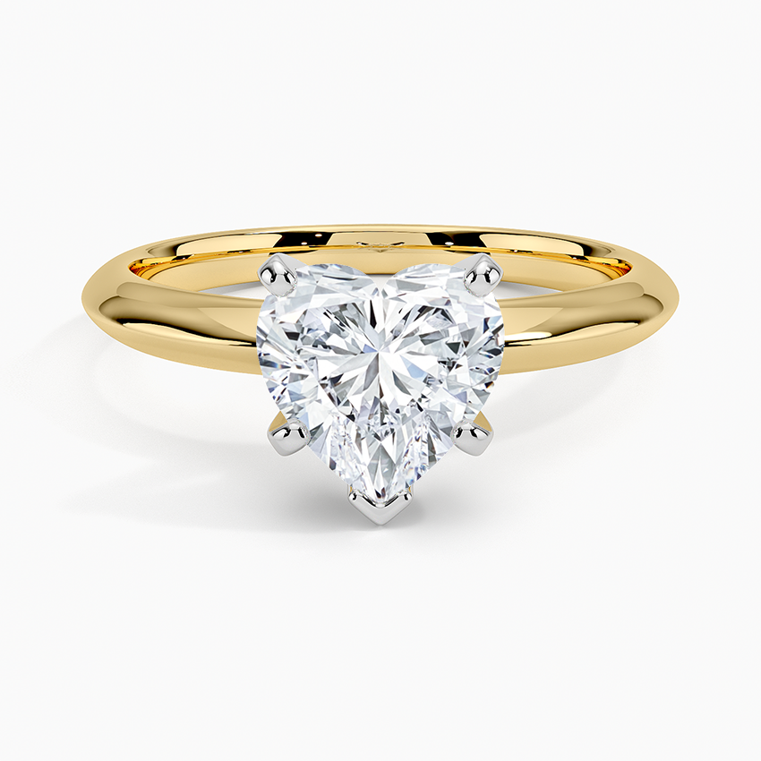 2Ct Heart Lab Grown Diamond Six-Prong Solitaire Ring