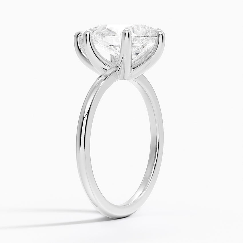 3Ct Pear Lab Grown Diamond 1.5mm Six-Prong Solitaire Ring