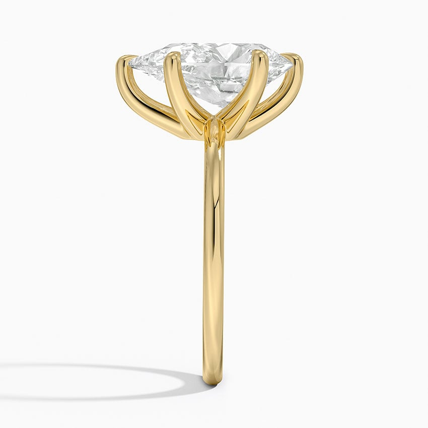 3Ct Pear Lab Grown Diamond 1.5mm Six-Prong Solitaire Ring