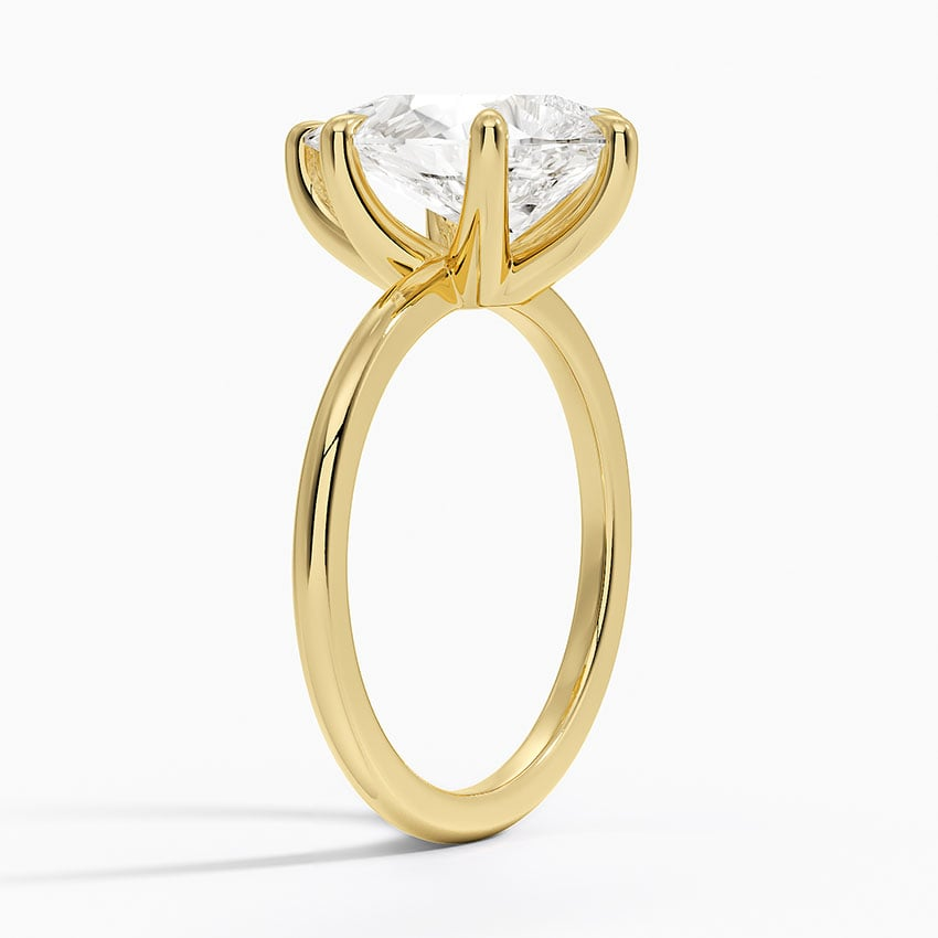 3Ct Pear Lab Grown Diamond 1.5mm Six-Prong Solitaire Ring