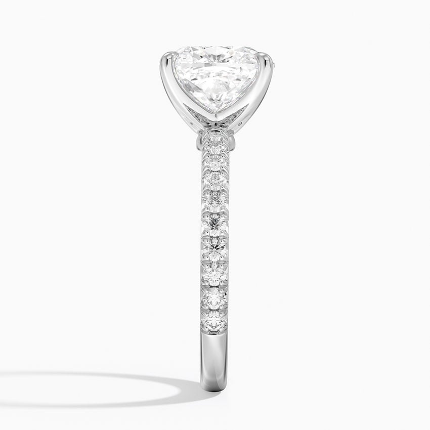 4Ct Cushion Lab Grown Diamond Three-Quarter Coverage Diamond Ring