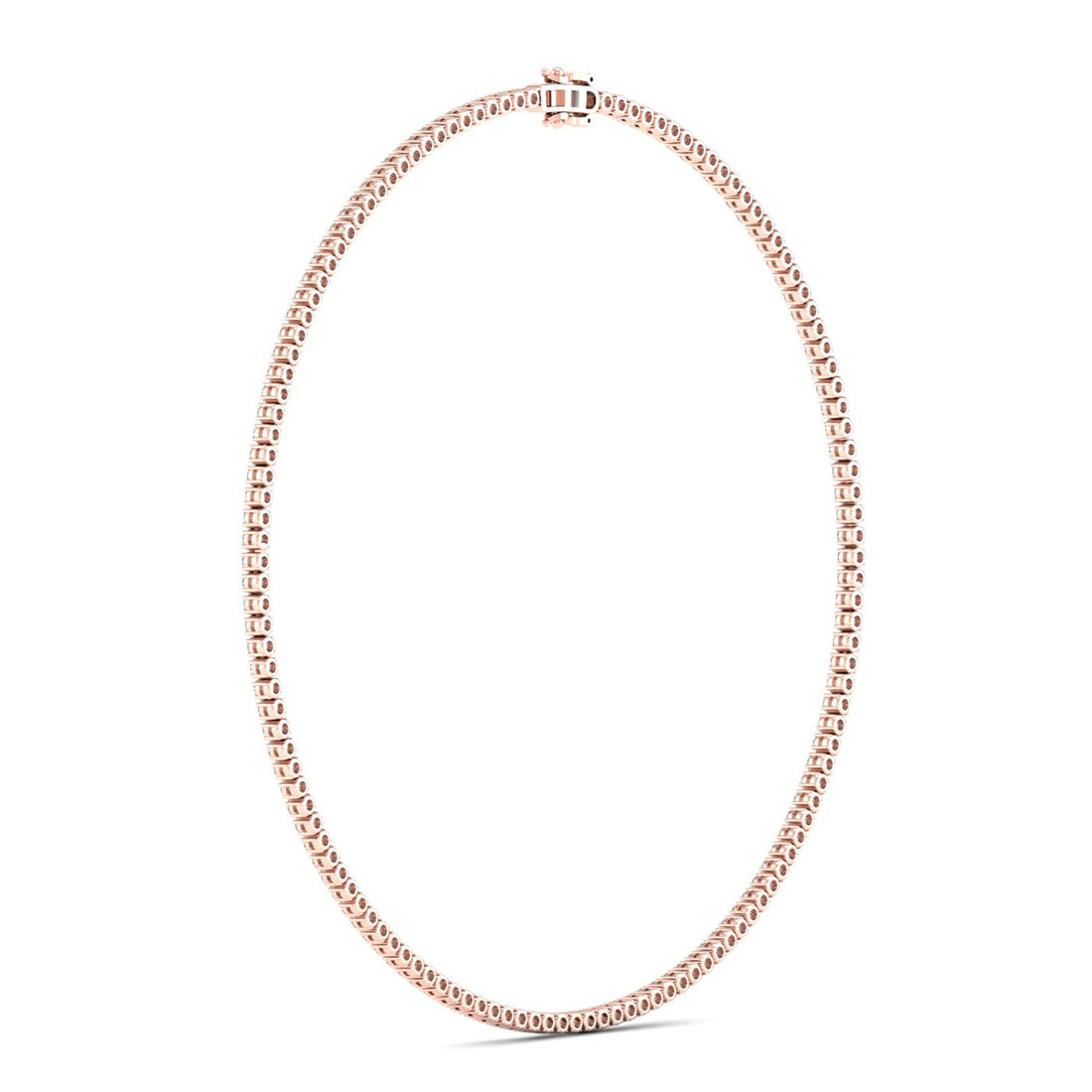 11CTW Four Prongs Classic Lab Grown Diamond Tennis Necklace