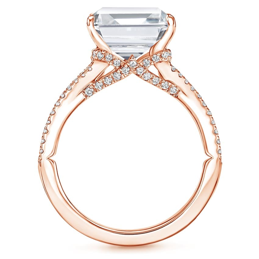 2ct Radiant Lab Grown Diamond Hidden Halo Engagement Ring