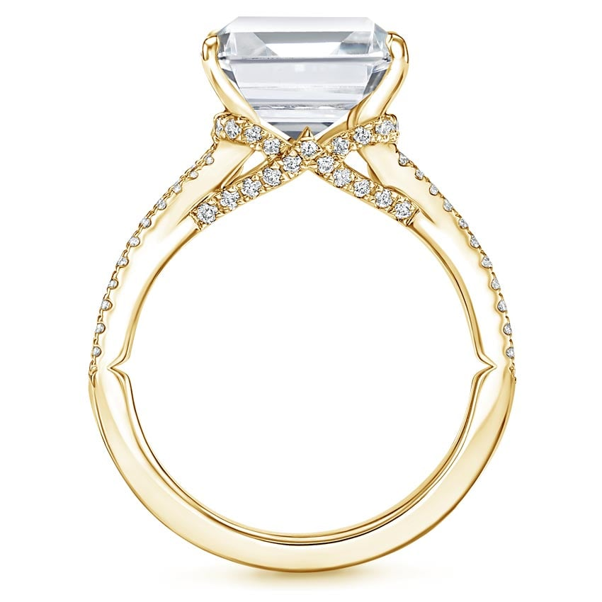 2ct Radiant Lab Grown Diamond Hidden Halo Engagement Ring