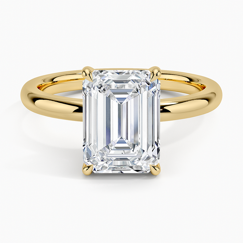 21/2Ct Emerald Lab Grown Diamond Solitaire Engagement Ring