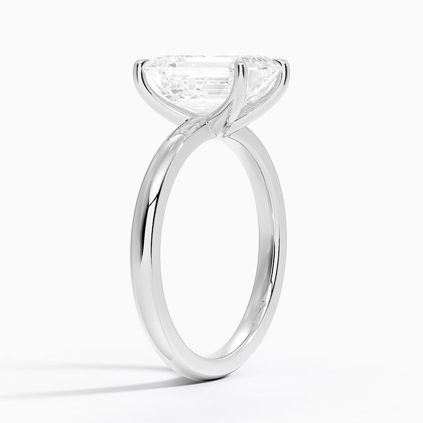 21/2Ct Emerald Lab Grown Diamond Solitaire Engagement Ring