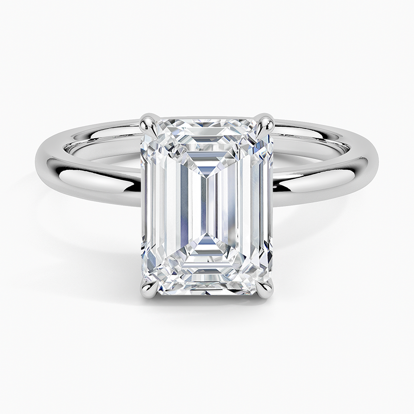 21/2Ct Emerald Lab Grown Diamond Solitaire Engagement Ring